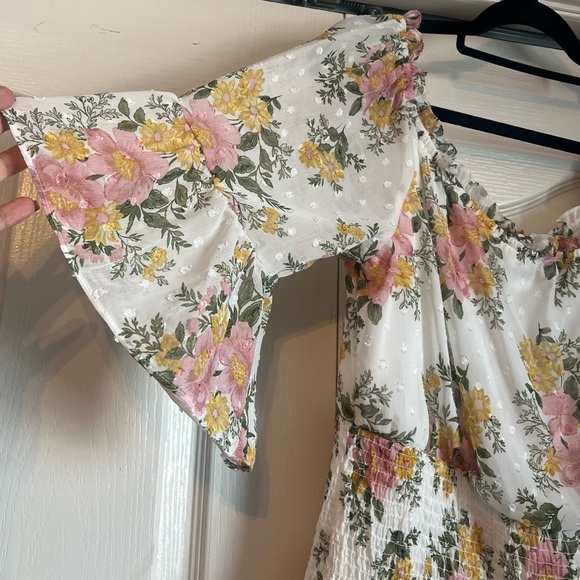 Premier Amour Floral Off-Shoulder Mini Dress - Picture 3 of 9